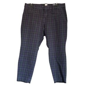 Gap Womens Signature Skinny Ankle Slim Pants Multicolor Plaid Mid Rise 14